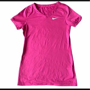 Bright pink Dri fit Nike T-shirt.